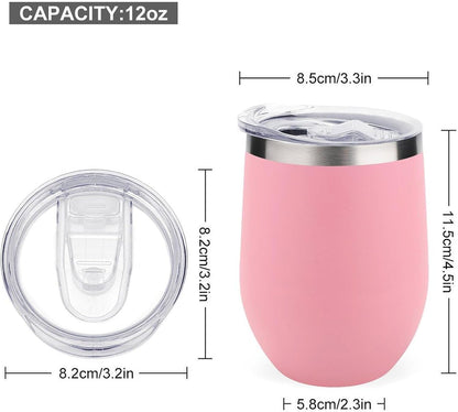 MARSVOVO 12oz Stainless Steel Mug Insulated Tumbler Spill-Proof Pattern | Double Wall,304 Grade,Soft Matte Shell,Snap-On Lid,Solid Color and Graphic Choices,BPA-Free Coffee Cup for Cold & Hot Drinks