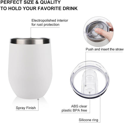 MARSVOVO 12oz Stainless Steel Mug Insulated Tumbler Spill-Proof Pattern | Double Wall,304 Grade,Soft Matte Shell,Snap-On Lid,Solid Color and Graphic Choices,BPA-Free Coffee Cup for Cold & Hot Drinks