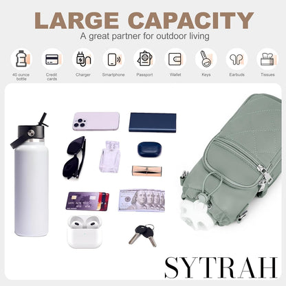 Water Bottle Carrier Bag with Strap, Insulated Corssbody Purse