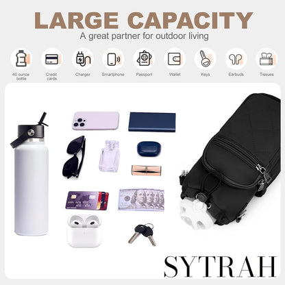Water Bottle Carrier Bag with Strap, Insulated Corssbody Purse