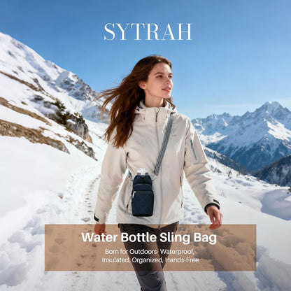 Water Bottle Carrier Bag with Strap, Insulated Corssbody Purse