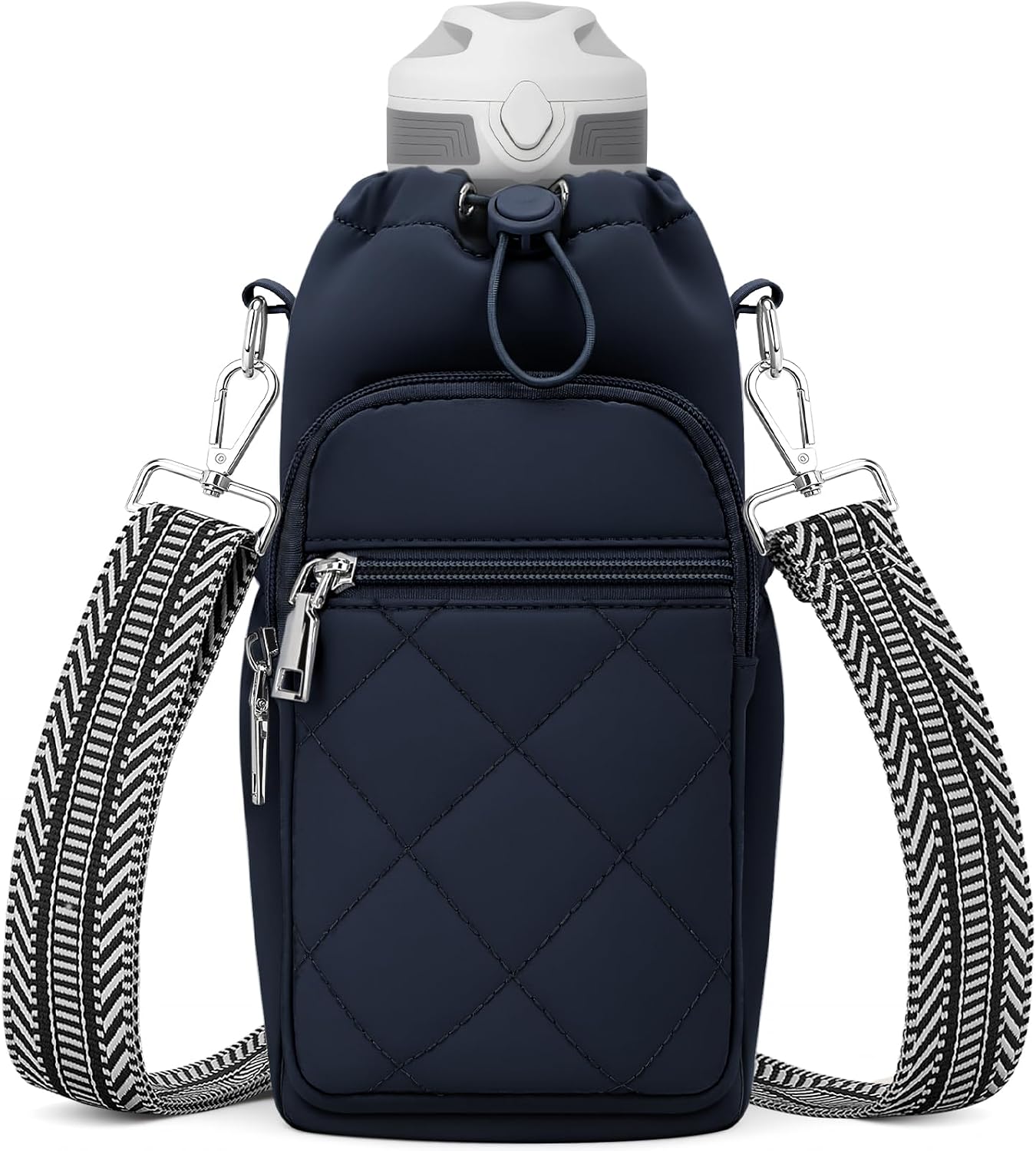 Water Bottle Carrier Bag with Strap, Insulated Corssbody Purse
