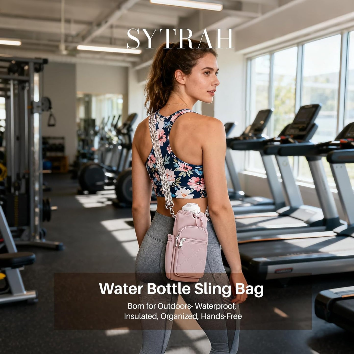 Water Bottle Carrier Bag with Strap, Insulated Corssbody Purse