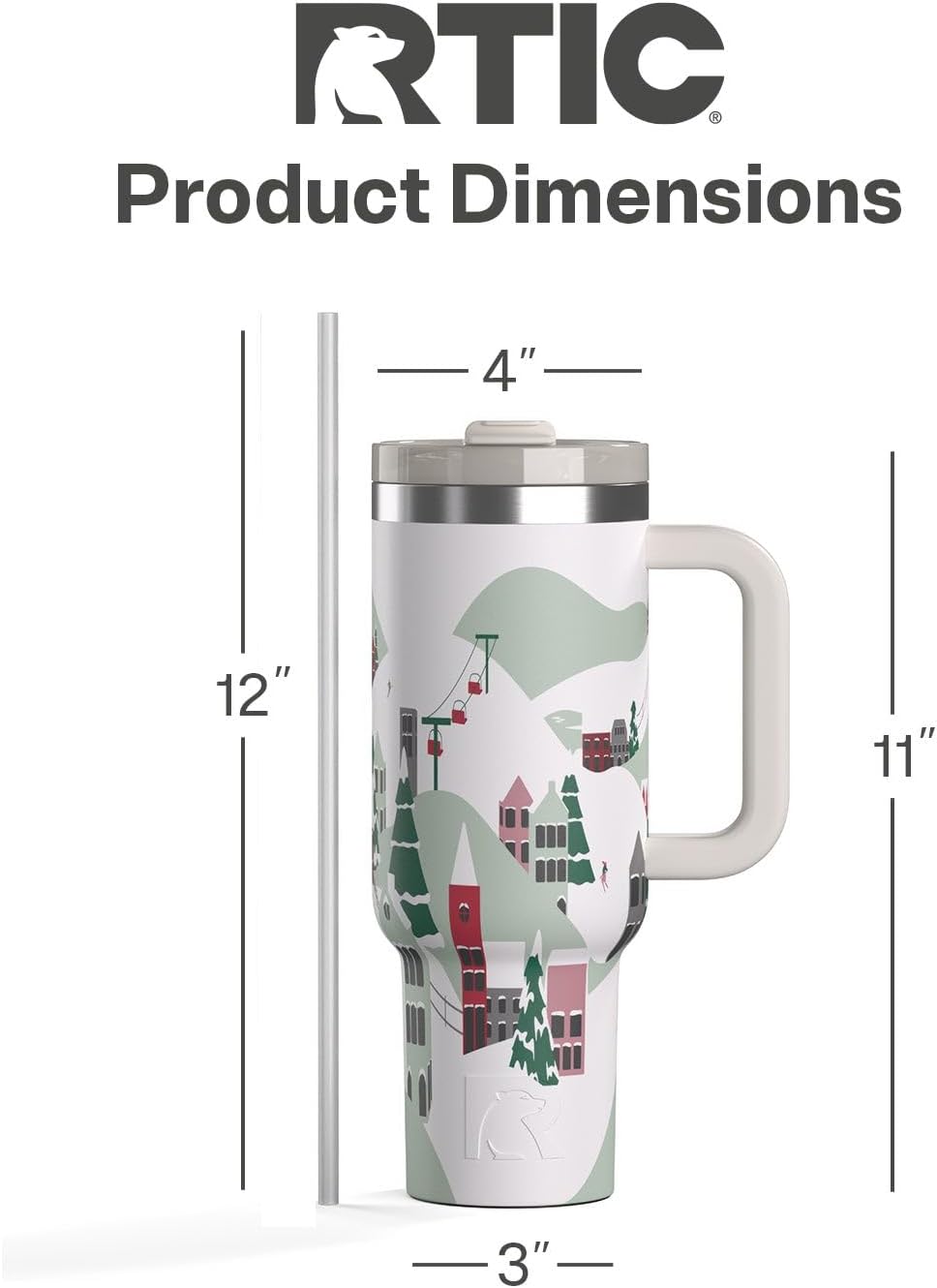 30 oz Road Trip Tumbler Double-Walled Insulated Stainless Steel Portable Travel Coffee Mug Cup with Lid, Handle and Straw, Midnight Dust Metallic - Colors A