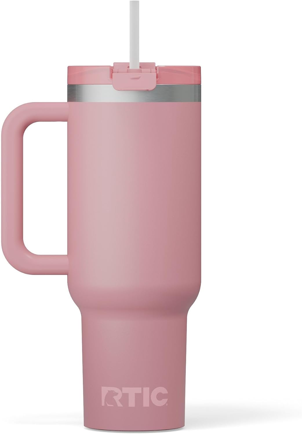30 oz Road Trip Tumbler Double-Walled Insulated Stainless Steel Portable Travel Coffee Mug Cup with Lid, Handle and Straw, Midnight Dust Metallic - Colors A