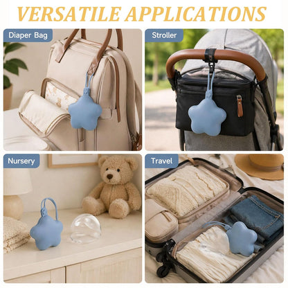 4 Pcs Pacifier Holder Case Set 2 Cover Pouch and 2 Clear Storage Box