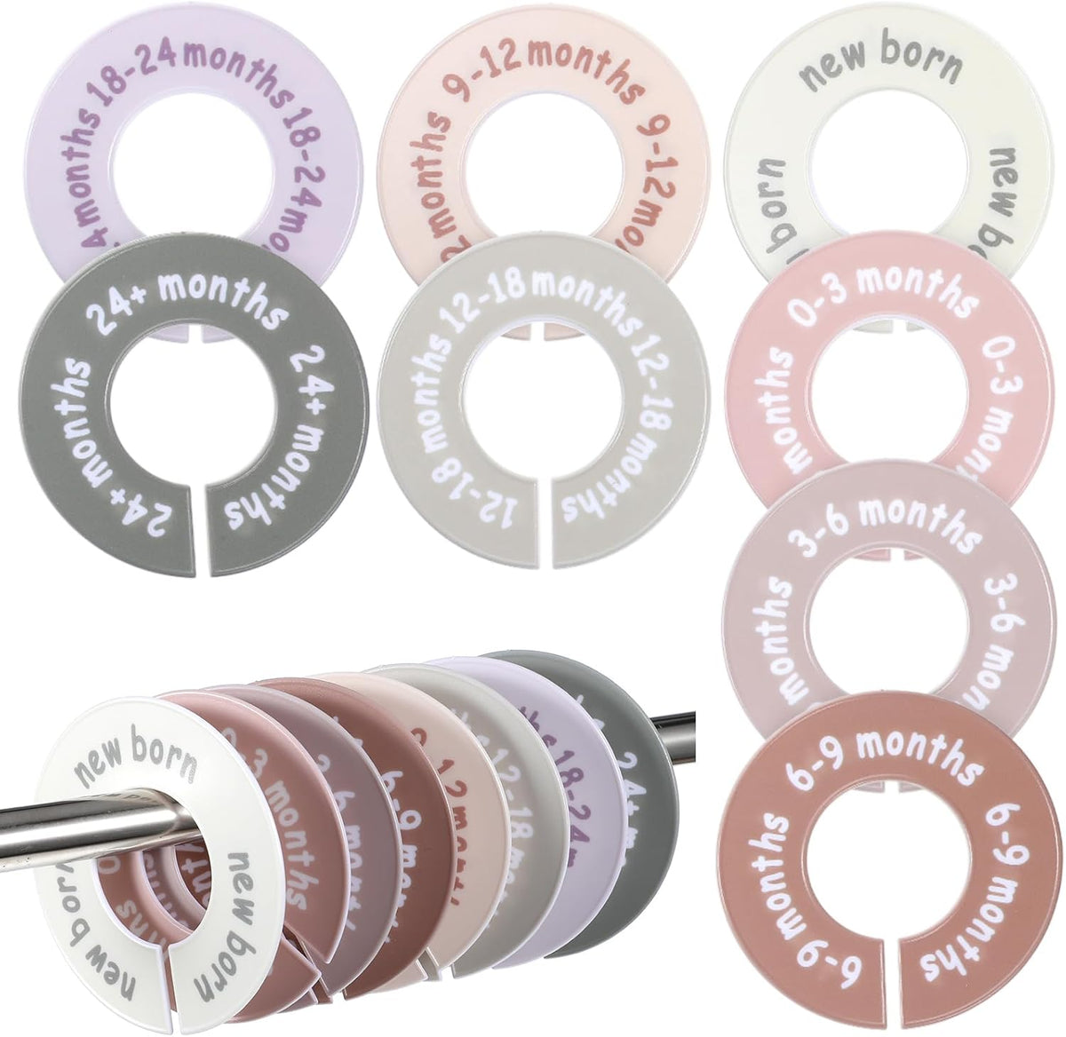 Hecila Baby Closet Dividers Baby Closet Dividers for Cloth 8PCS