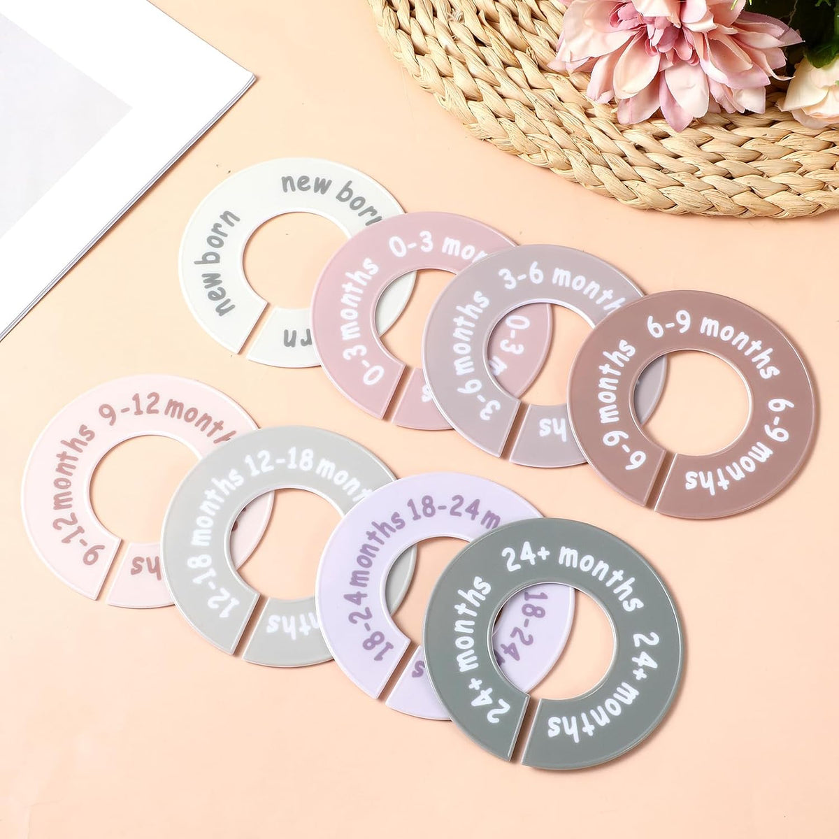 Hecila Baby Closet Dividers Baby Closet Dividers for Cloth 8PCS