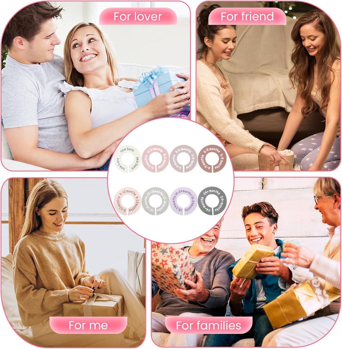 Hecila Baby Closet Dividers Baby Closet Dividers for Cloth 8PCS