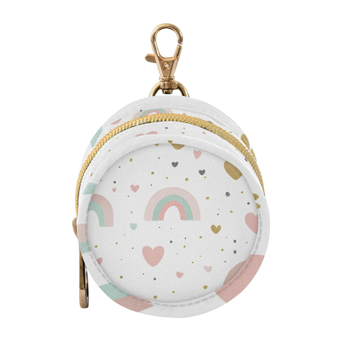 Cute Rainbow and Heart Baby Pacifier Holder Case, Dustproof Portable Storage Box for Diaper Bag Purse, Pacifier Storage Container for Boys & Girls