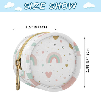 Cute Rainbow and Heart Baby Pacifier Holder Case, Dustproof Portable Storage Box for Diaper Bag Purse, Pacifier Storage Container for Boys & Girls