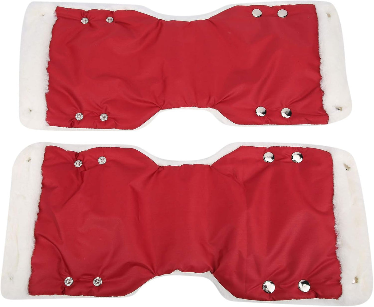 Stroller Hand Muff, Infants Stroller Gloves, Stroller Hand Muff Warm Gloves, Watertight Stroller Mittens, Carriage Handmuffs Stroller Accessories, for Parents and Caregivers in Cold Weather(red)