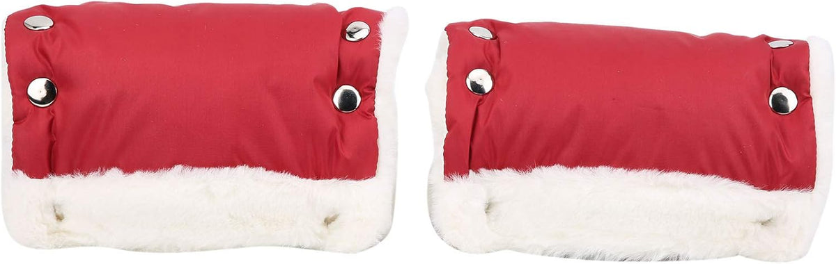 Stroller Hand Muff, Infants Stroller Gloves, Stroller Hand Muff Warm Gloves, Watertight Stroller Mittens, Carriage Handmuffs Stroller Accessories, for Parents and Caregivers in Cold Weather(red)