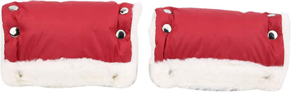 Stroller Hand Muff, Infants Stroller Gloves, Stroller Hand Muff Warm Gloves, Watertight Stroller Mittens, Carriage Handmuffs Stroller Accessories, for Parents and Caregivers in Cold Weather(red)