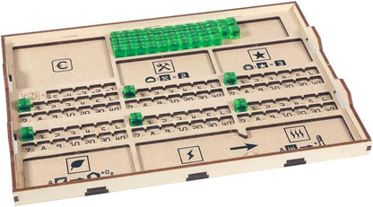 Game Organizer Compatible with Terraforming Mars: Ares Expedition - Wooden Game Organizing Box with Multiple Trays