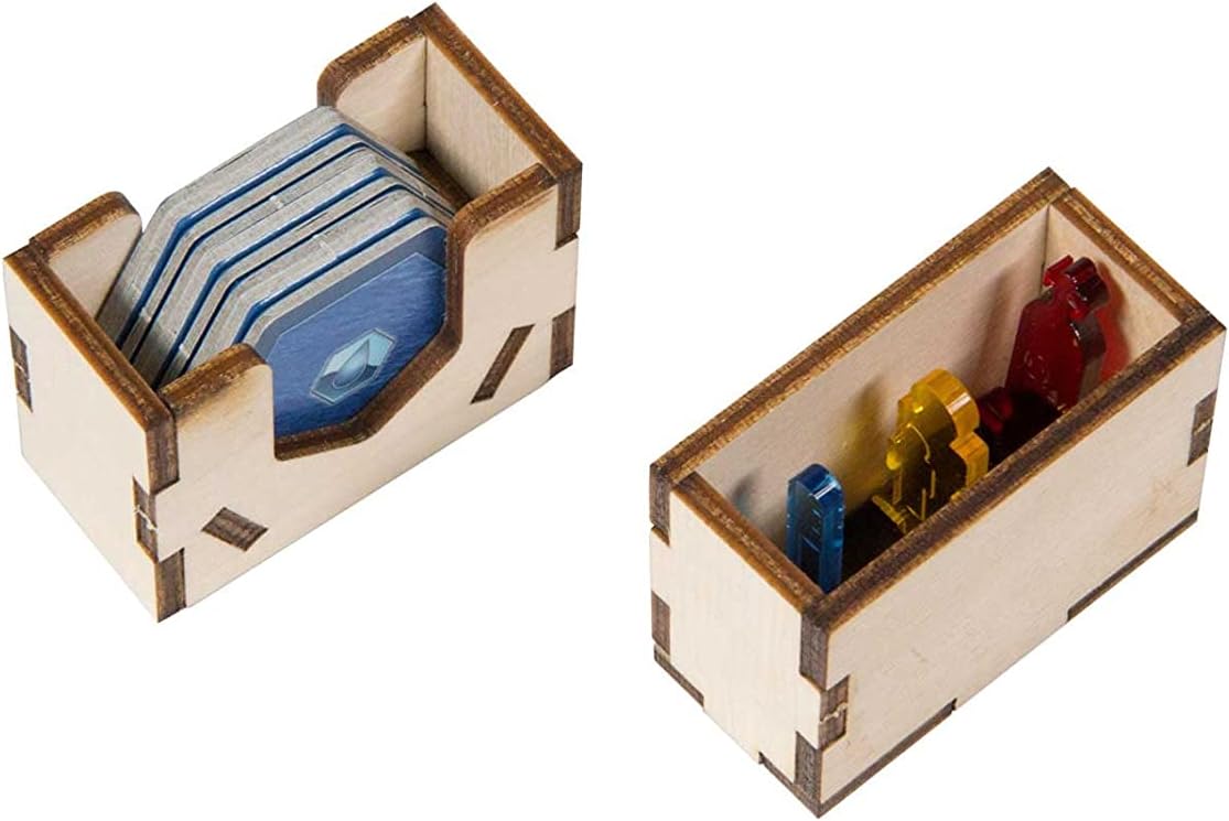 Game Organizer Compatible with Terraforming Mars: Ares Expedition - Wooden Game Organizing Box with Multiple Trays