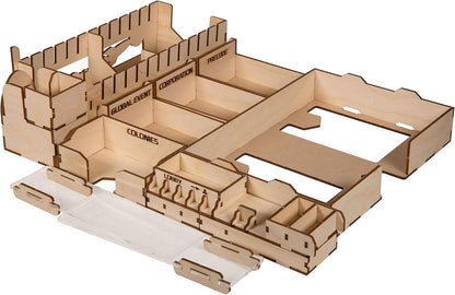 Game Organizer Compatible with Terraforming Mars: Ares Expedition - Wooden Game Organizing Box with Multiple Trays