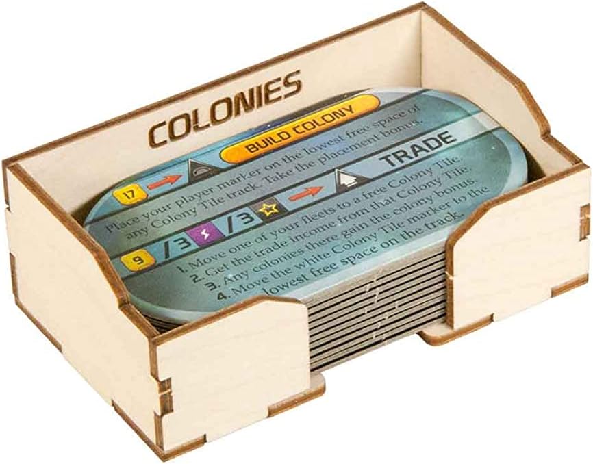Game Organizer Compatible with Terraforming Mars: Ares Expedition - Wooden Game Organizing Box with Multiple Trays