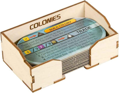 Game Organizer Compatible with Terraforming Mars: Ares Expedition - Wooden Game Organizing Box with Multiple Trays