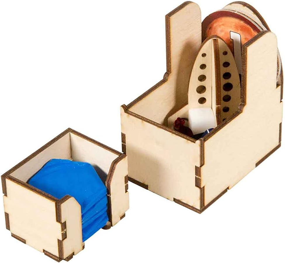 Game Organizer Compatible with Terraforming Mars: Ares Expedition - Wooden Game Organizing Box with Multiple Trays