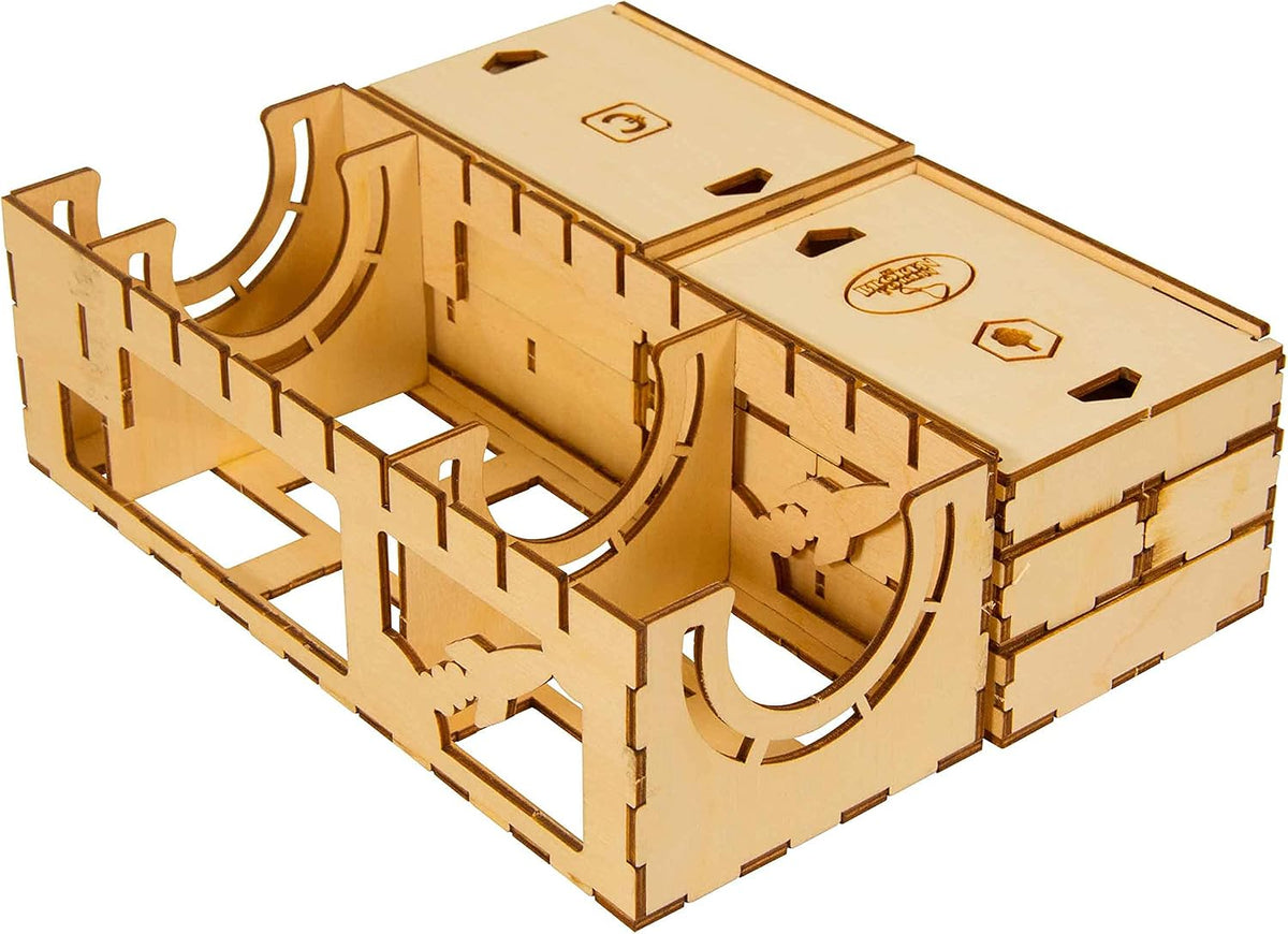Game Organizer Compatible with Terraforming Mars: Ares Expedition - Wooden Game Organizing Box with Multiple Trays