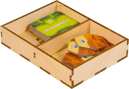 Game Organizer Compatible with Terraforming Mars: Ares Expedition - Wooden Game Organizing Box with Multiple Trays