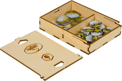 Game Organizer Compatible with Terraforming Mars: Ares Expedition - Wooden Game Organizing Box with Multiple Trays