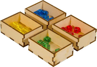 Game Organizer Compatible with Terraforming Mars: Ares Expedition - Wooden Game Organizing Box with Multiple Trays