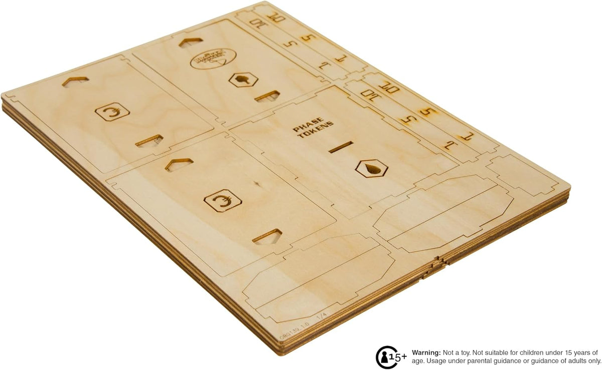 Game Organizer Compatible with Terraforming Mars: Ares Expedition - Wooden Game Organizing Box with Multiple Trays