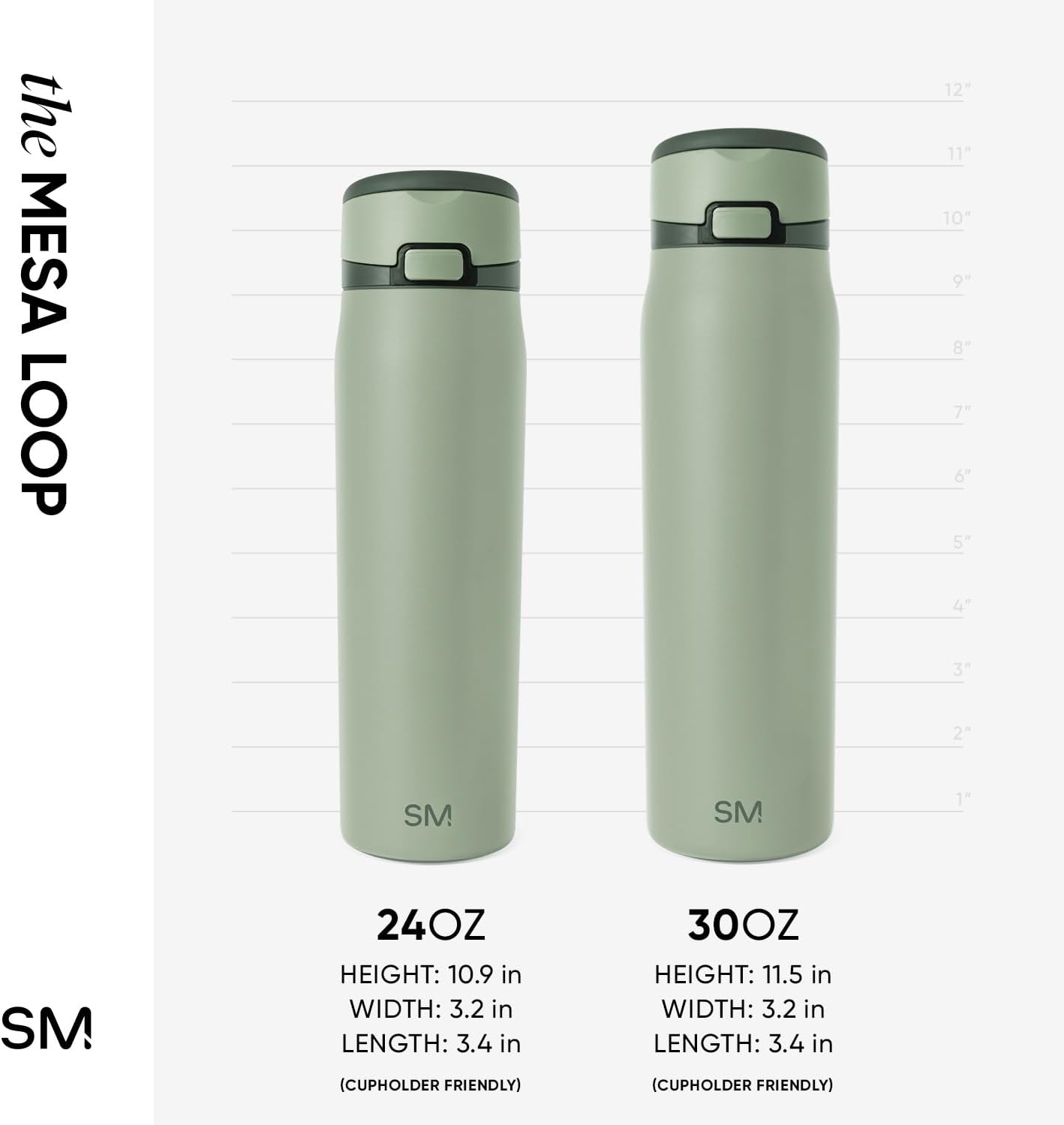 Water Bottle with Straw & Handle | 30oz | Blue | Mesa Loop Insulated Water Bottle for School, Sports, Travel | Leak Proof, Stainless Steel | Deep Dune - Colors A