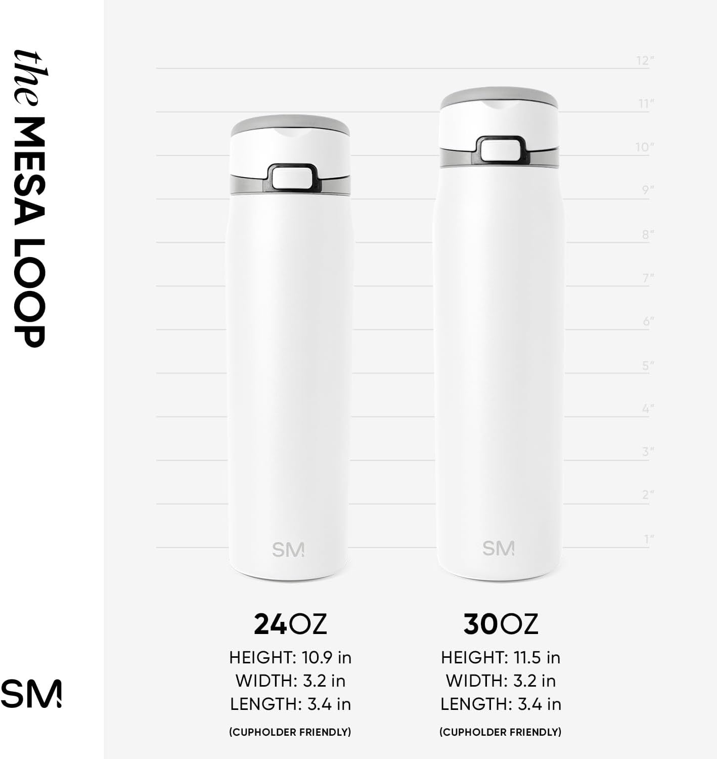 Water Bottle with Straw & Handle | 30oz | Blue | Mesa Loop Insulated Water Bottle for School, Sports, Travel | Leak Proof, Stainless Steel | Deep Dune - Colors A