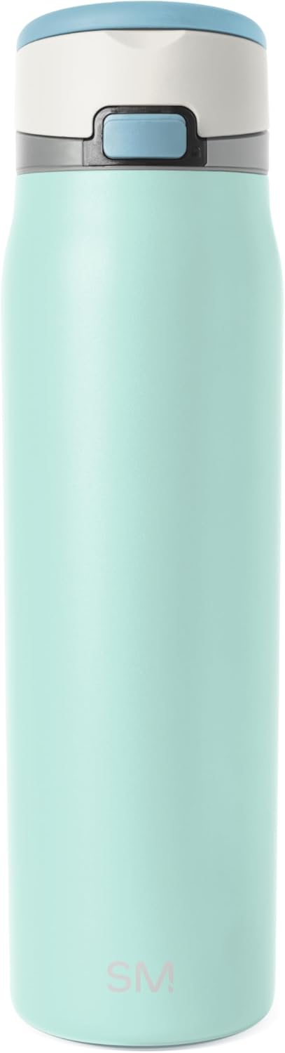 Water Bottle with Straw & Handle | 30oz | Blue | Mesa Loop Insulated Water Bottle for School, Sports, Travel | Leak Proof, Stainless Steel | Deep Dune - Colors A