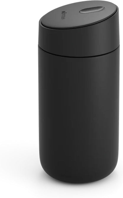 Carter Slide Ceramic Lined Travel Coffee Mug 12 oz, One-Handed Lid | No Metallic Taste Stainless Steel Coffee Tumbler, Leak-Proof, Hot 6Hr Cold 6Hr, BPA-Free, Dishwasher Safe, Stone Blue
