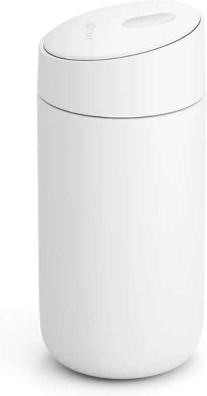 Carter Slide Ceramic Lined Travel Coffee Mug 12 oz, One-Handed Lid | No Metallic Taste Stainless Steel Coffee Tumbler, Leak-Proof, Hot 6Hr Cold 6Hr, BPA-Free, Dishwasher Safe, Stone Blue