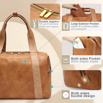 Diaper Bag Tote Leather Diaper Bag Backpack Pañaleras Para Bebe