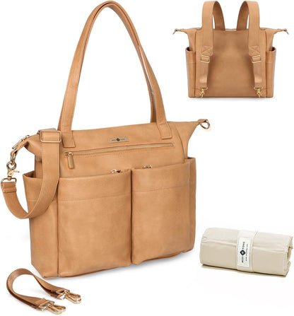 Diaper Bag Tote Leather Diaper Bag Backpack Pañaleras Para Bebe