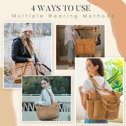 Diaper Bag Tote Leather Diaper Bag Backpack Pañaleras Para Bebe
