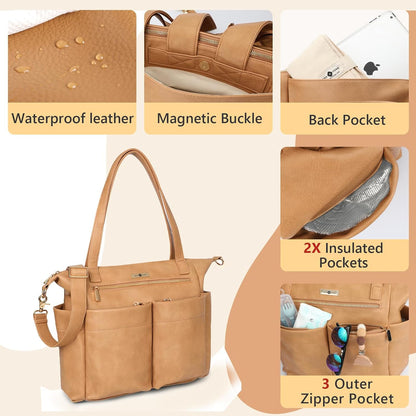 Diaper Bag Tote Leather Diaper Bag Backpack Pañaleras Para Bebe