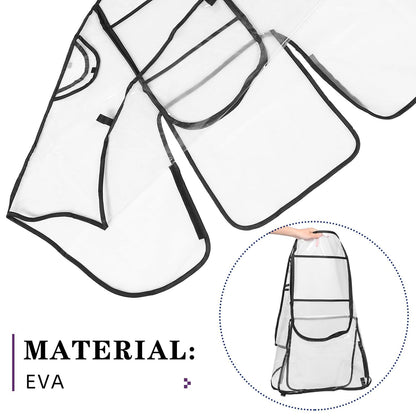 Universal Stroller Rain Cover with Eva Zipper and Black Trim, Windproof Waterproof Buggy Rain Shield with Ventilation Window, Suitable for Travel and Outdoor Weather Protection