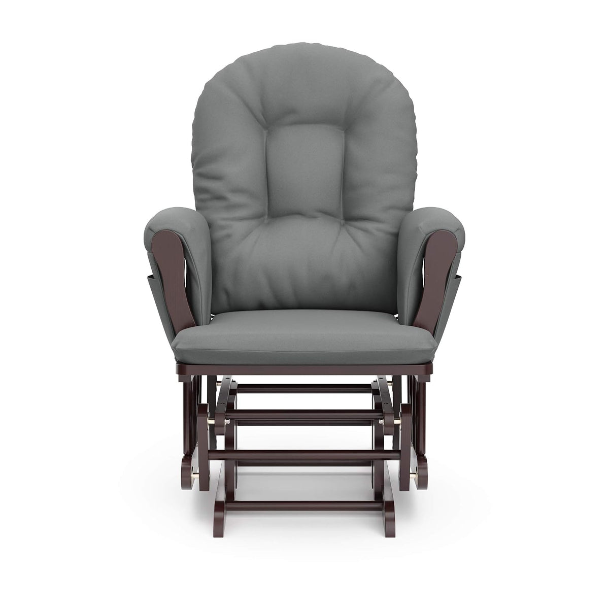 Premium Hoop Glider & Ottoman, Espresso/Gray Swirl - Colors B