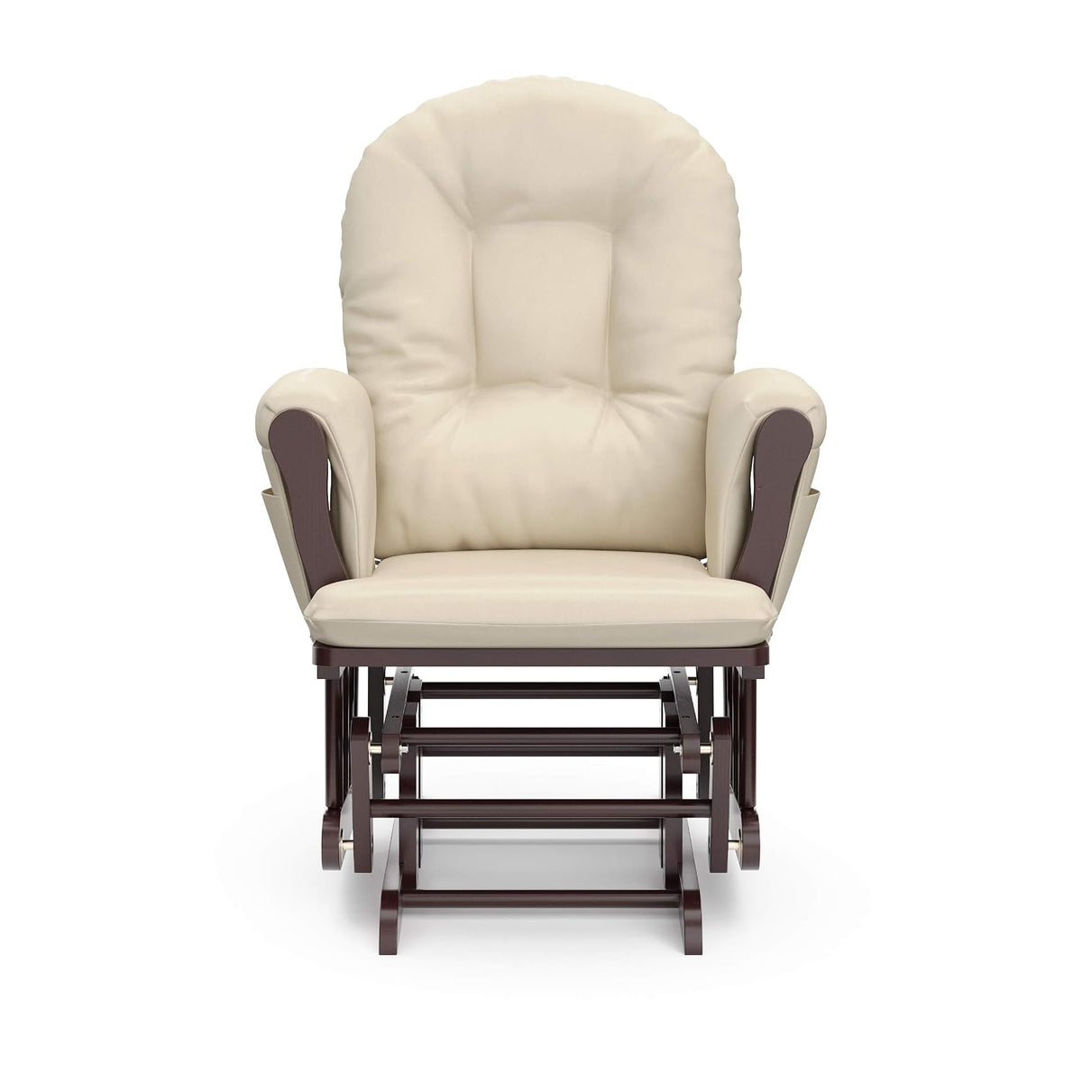 Premium Hoop Glider & Ottoman, Espresso/Gray Swirl - Colors B