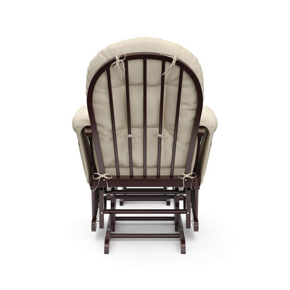 Premium Hoop Glider & Ottoman, Espresso/Gray Swirl - Colors B