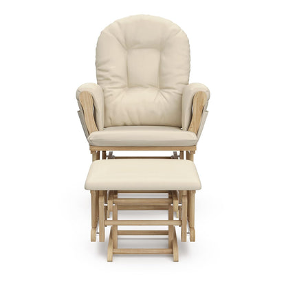 Premium Hoop Glider & Ottoman, Espresso/Gray Swirl - Colors B