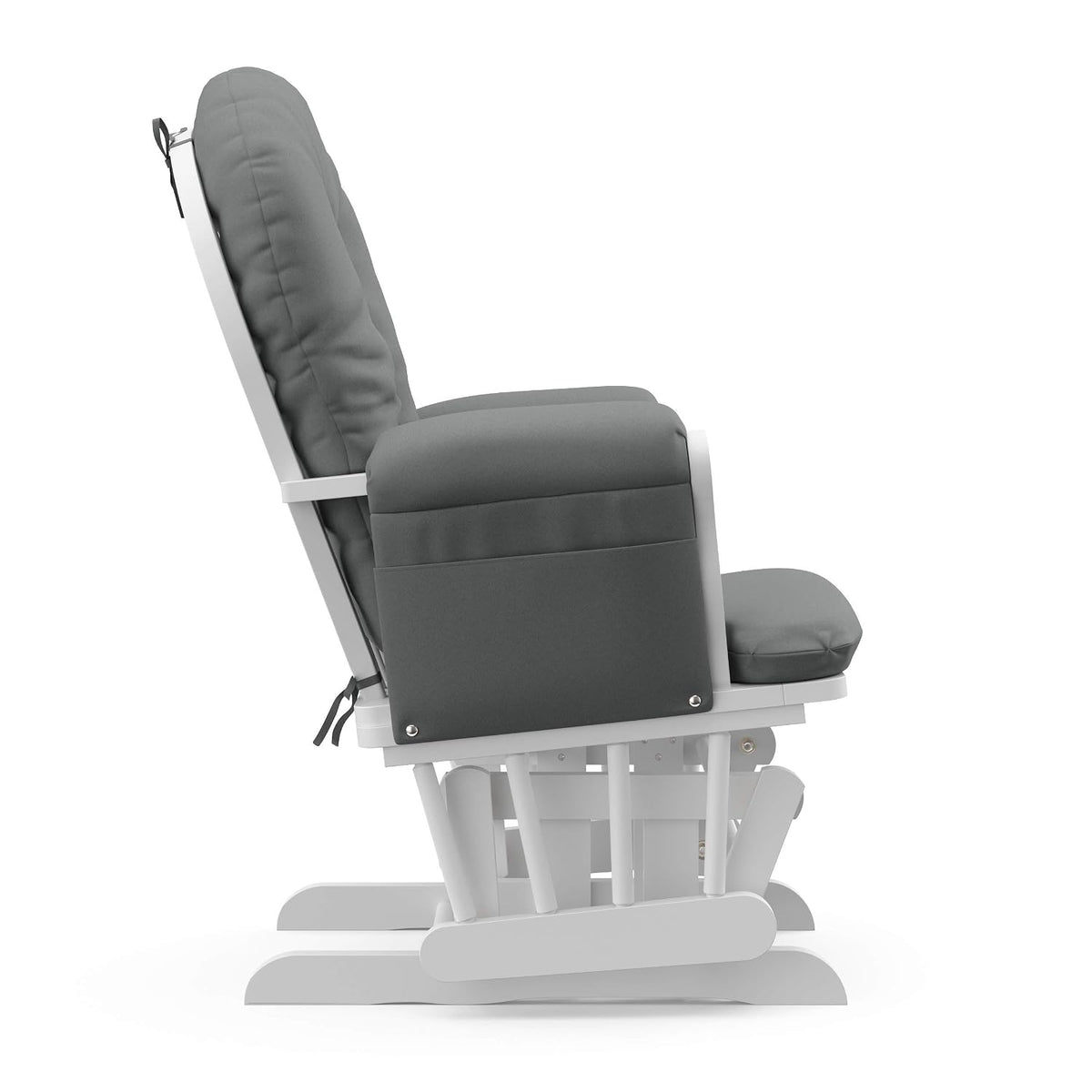 Premium Hoop Glider & Ottoman, Espresso/Gray Swirl - Colors B