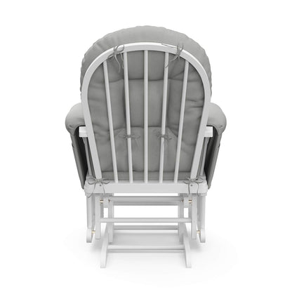 Premium Hoop Glider & Ottoman, Espresso/Gray Swirl - Colors B