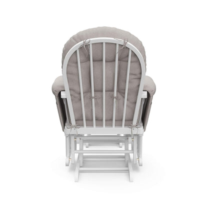 Premium Hoop Glider & Ottoman, Espresso/Gray Swirl - Colors B