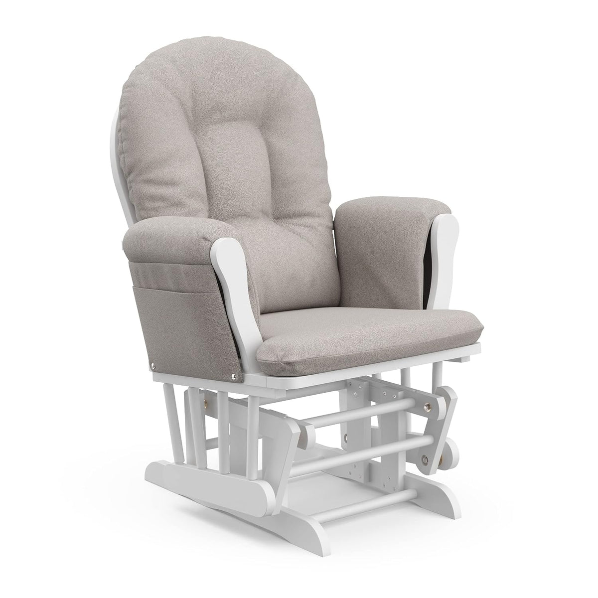 Premium Hoop Glider & Ottoman, Espresso/Gray Swirl - Colors B