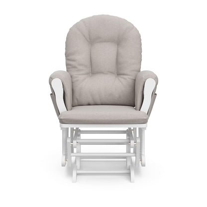 Premium Hoop Glider & Ottoman, Espresso/Gray Swirl - Colors B
