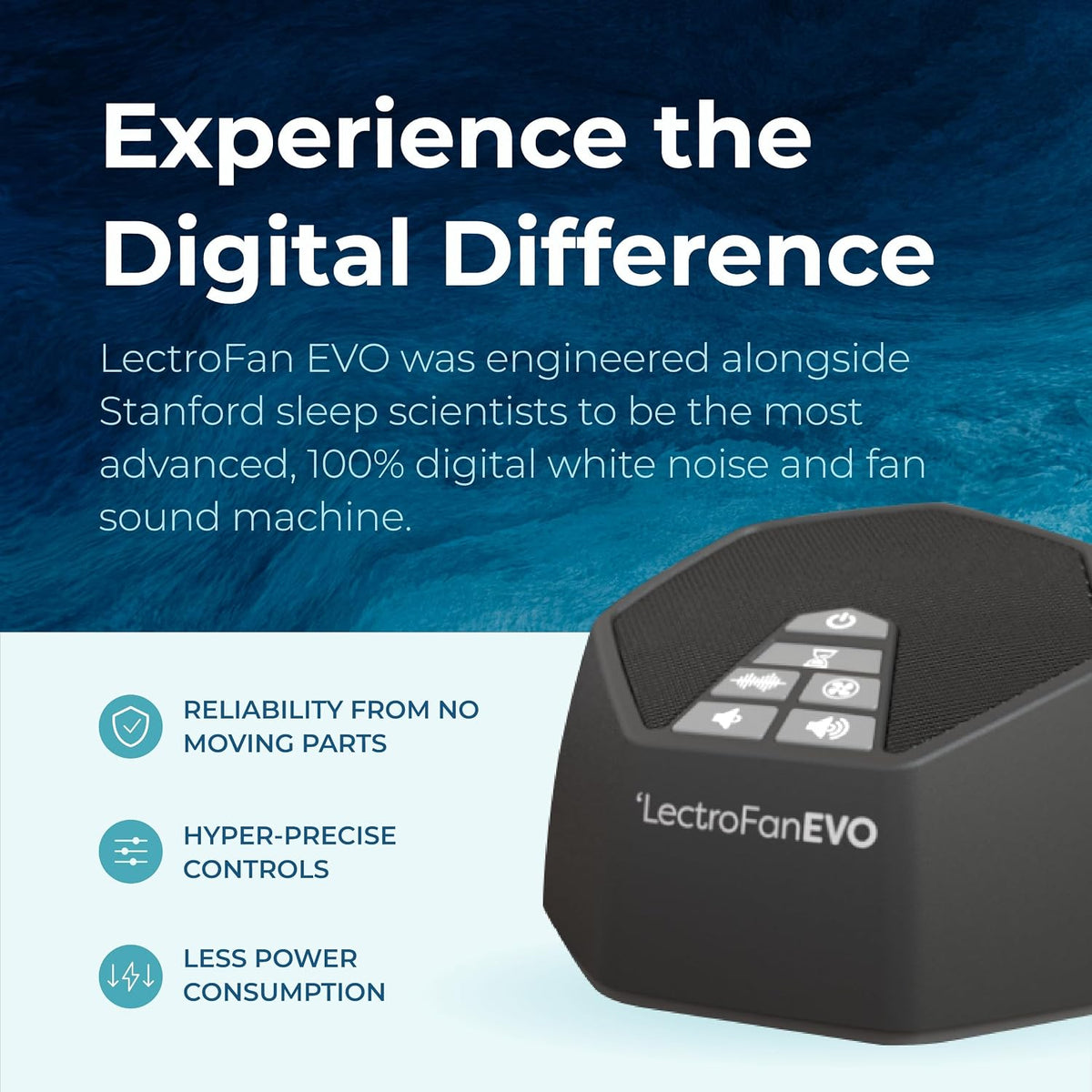 LectroFan EVO Sound Machine, White