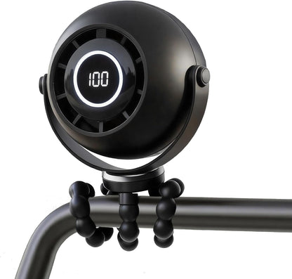 Portable Stroller Fan with Flexible Tripod, Pinch-Proof for Baby & Pets